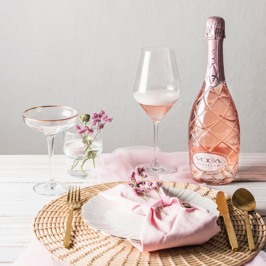 Prosecco Rose op tafel
